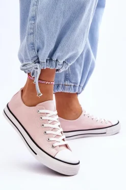 Trampki Klasyczne Niskie Damskie Jasnoróżowe Vegas