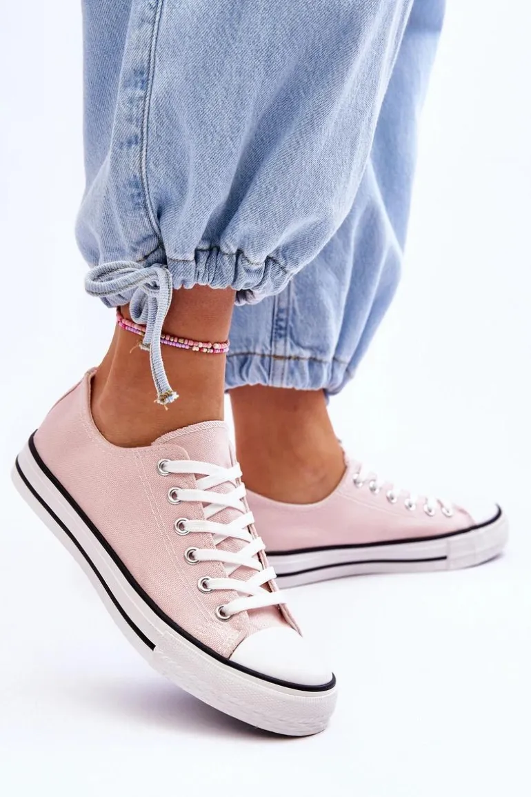 Trampki Klasyczne Niskie Damskie Jasnoróżowe Vegas