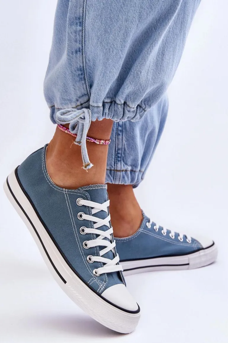 Trampki Klasyczne Niskie Damskie Jasnoniebieskie Vegas