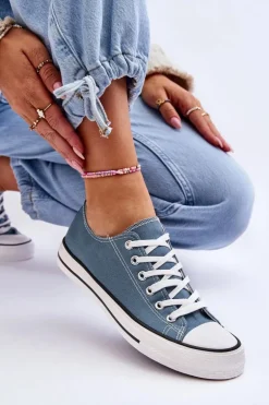 Trampki Klasyczne Niskie Damskie Jasnoniebieskie Vegas