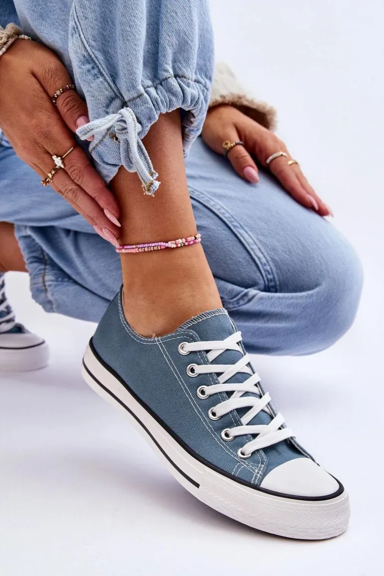 Trampki Klasyczne Niskie Damskie Jasnoniebieskie Vegas