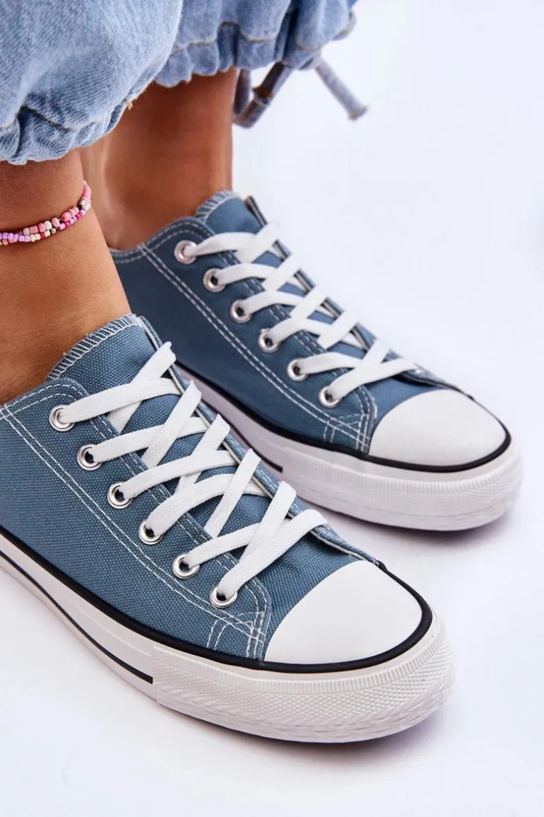 Trampki Klasyczne Niskie Damskie Jasnoniebieskie Vegas