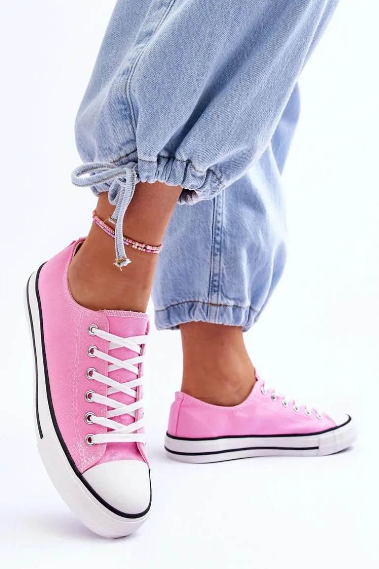 Trampki Klasyczne Niskie Damskie Różowe Vegas