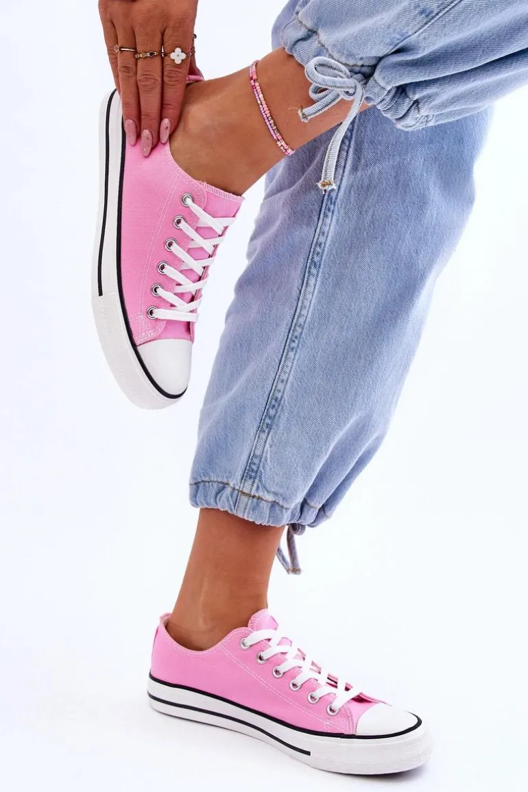 Trampki Klasyczne Niskie Damskie Różowe Vegas