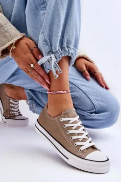 Trampki Klasyczne Niskie Damskie Beżowe Vegas