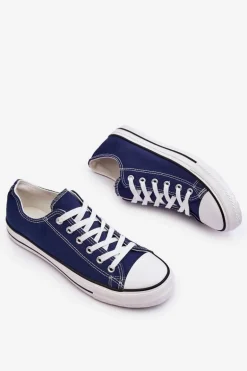 Trampki Klasyczne Niskie Damskie Granatowe Vegas