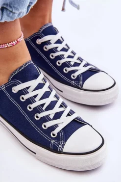 Trampki Klasyczne Niskie Damskie Granatowe Vegas