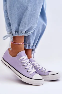 Trampki Klasyczne Niskie Damskie Fioletowe Vegas
