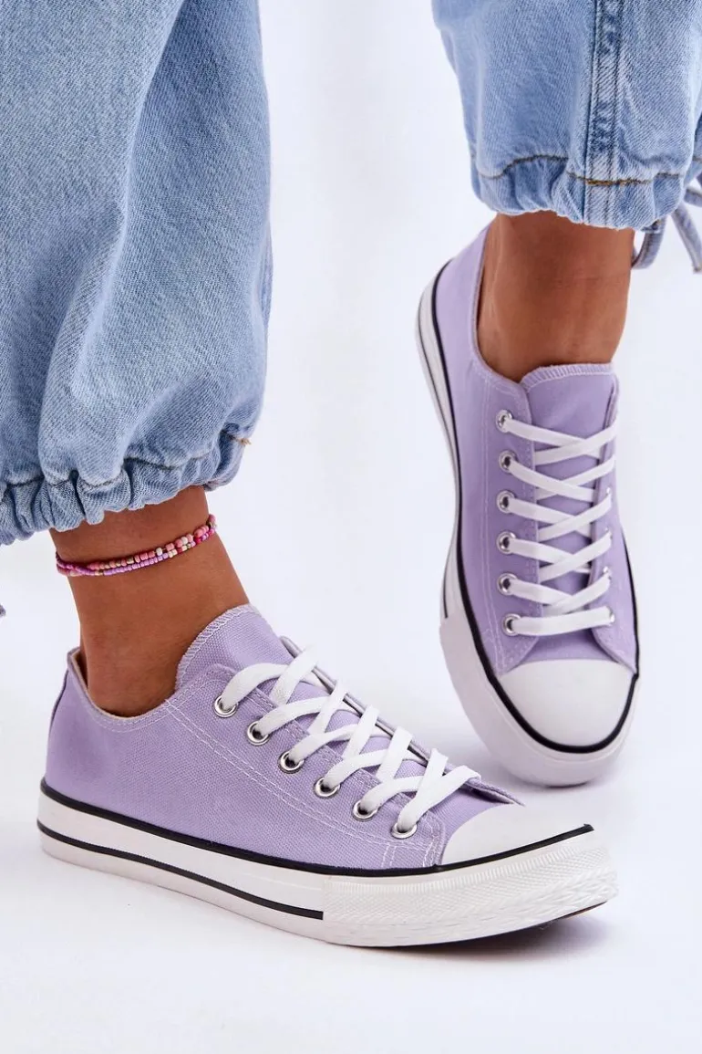 Trampki Klasyczne Niskie Damskie Fioletowe Vegas