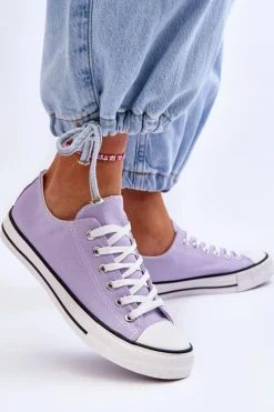 Trampki Klasyczne Niskie Damskie Fioletowe Vegas