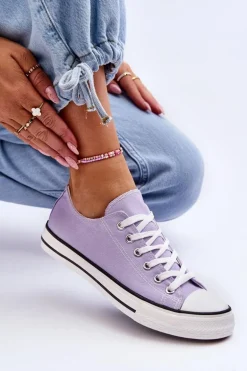 Trampki Klasyczne Niskie Damskie Fioletowe Vegas