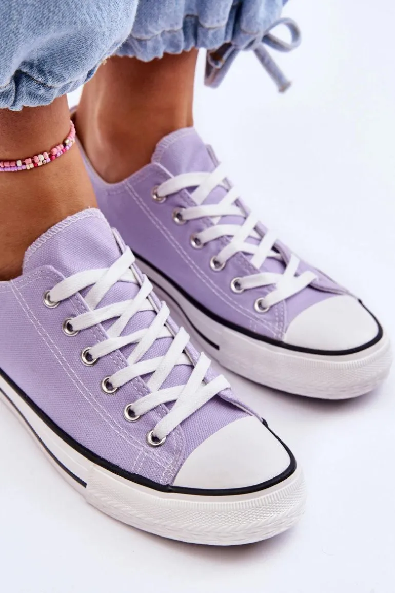 Trampki Klasyczne Niskie Damskie Fioletowe Vegas