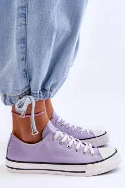 Trampki Klasyczne Niskie Damskie Fioletowe Vegas