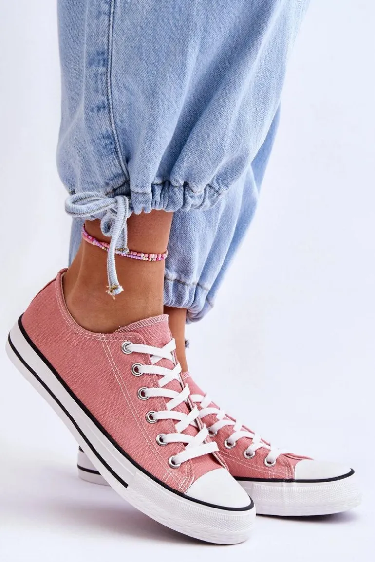 Trampki Klasyczne Niskie Damskie Ciemnoróżowe Vegas