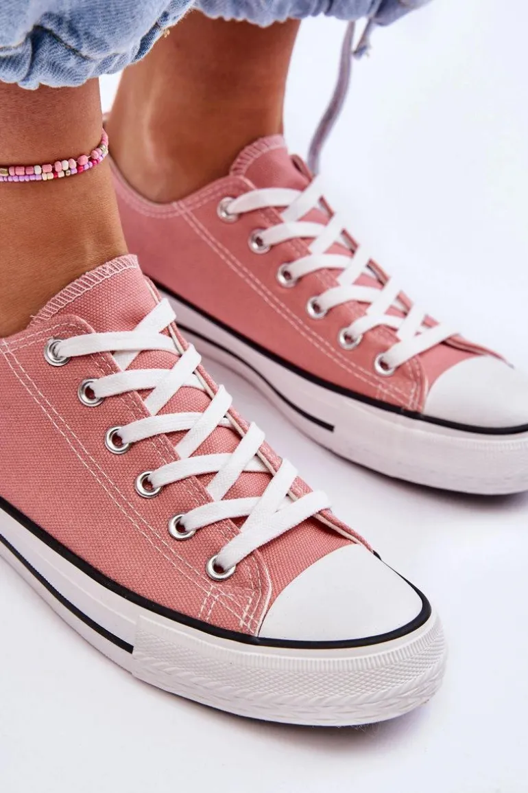 Trampki Klasyczne Niskie Damskie Ciemnoróżowe Vegas