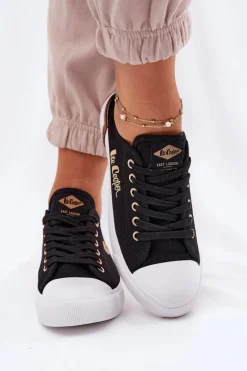 Trampki Materiałowe Damskie Lee Cooper LCW-25-31-3427L Czarne