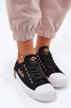 Trampki Materiałowe Damskie Lee Cooper LCW-25-31-3427L Czarne