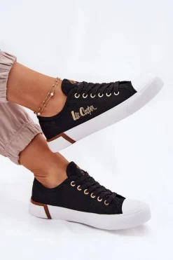 Trampki Materiałowe Damskie Lee Cooper LCW-25-31-3427L Czarne