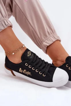 Trampki Materiałowe Damskie Lee Cooper LCW-25-31-3427L Czarne