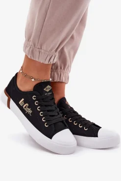 Trampki Materiałowe Damskie Lee Cooper LCW-25-31-3427L Czarne