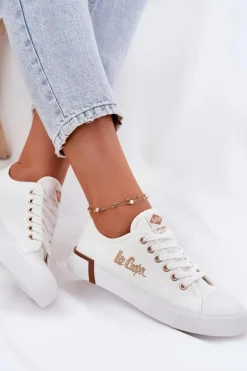 Trampki Materiałowe Damskie Lee Cooper LCW-25-31-3428L Białe