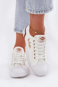 Trampki Materiałowe Damskie Lee Cooper LCW-25-31-3428L Białe