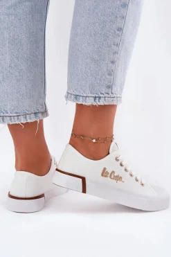 Trampki Materiałowe Damskie Lee Cooper LCW-25-31-3428L Białe