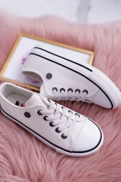 Trampki Młodzieżowe Damskie Buty Białe Justika