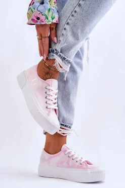 Trampki Na Platformie Lee Cooper LCW-23-31-1781L Różowe