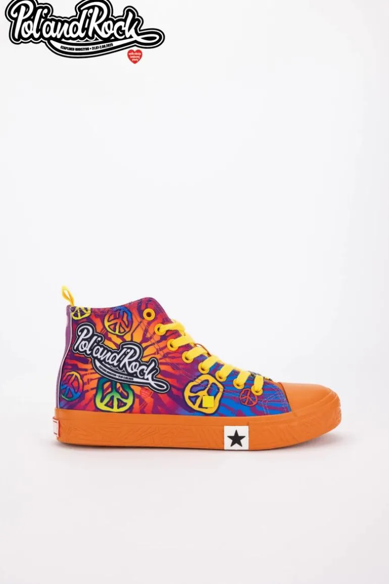 Trampki Pol'and'Rock Festival X Big Star SS174502 Pomarańczowe
