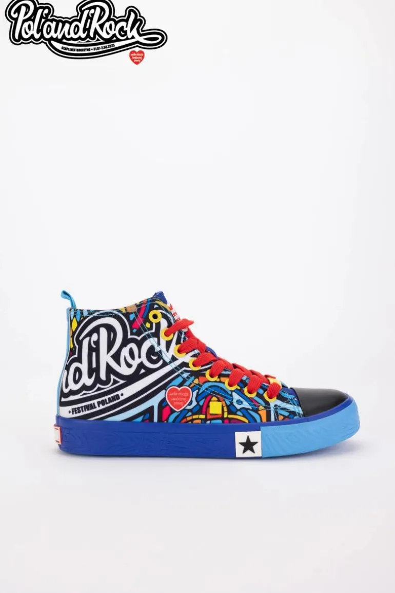 Trampki Pol'and'Rock Festival X Big Star SS174500 Niebieskie