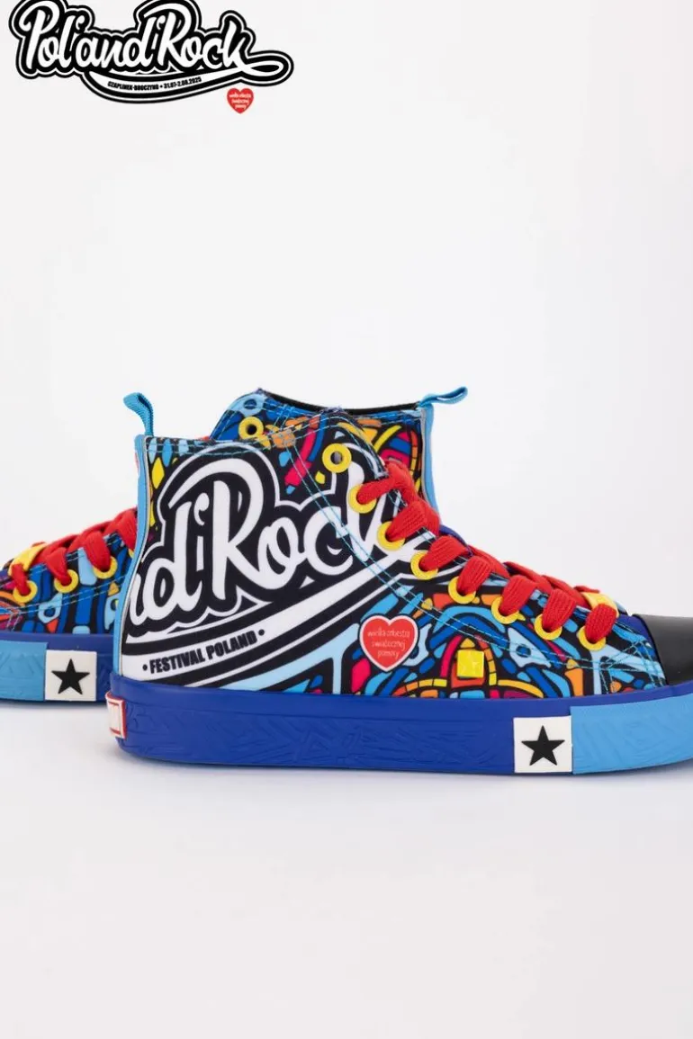 Trampki Pol'and'Rock Festival X Big Star SS174500 Niebieskie