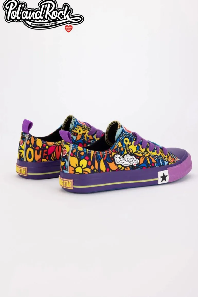 Trampki Pol'and'Rock Festival X Big Star SS274905 Fioletowe