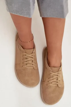 Trampki Typu Barefoot Z Naturalnego Zamszu Zazoo 314 Beżowe