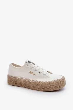 Trampki Z Plecionką Lee Cooper LCW-24-44-2410 Białe