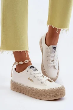 Trampki Z Plecionką Lee Cooper LCW-24-44-2410 Białe