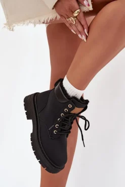 Trapery Damskie Ocieplane Futerkiem Na Zamek Czarne Tharika