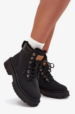 Trapery Damskie Ocieplane Futerkiem Na Zamek Czarne Tharika