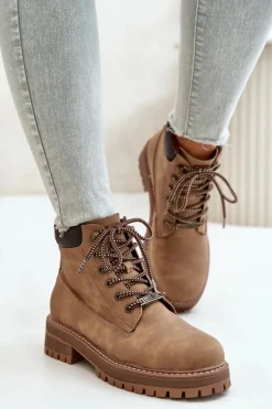 Trapery Damskie Ocieplane Big Star OO274A289 Brązowe