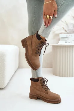 Trapery Damskie Ocieplane Big Star OO274A289 Brązowe