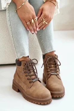 Trapery Damskie Ocieplane Big Star OO274A289 Brązowe