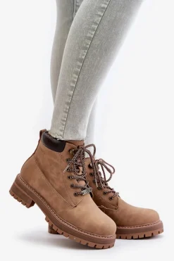 Trapery Damskie Ocieplane Big Star OO274A289 Brązowe