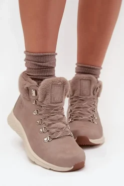 Trapery Damskie Z Futerkiem Big Star MM274487 Szare