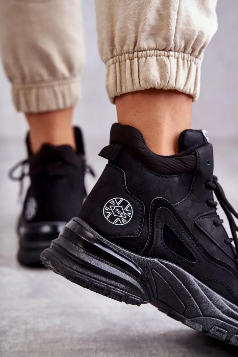 Trapery na platformie Lee Cooper LCJ-22-44-1353L Czarne