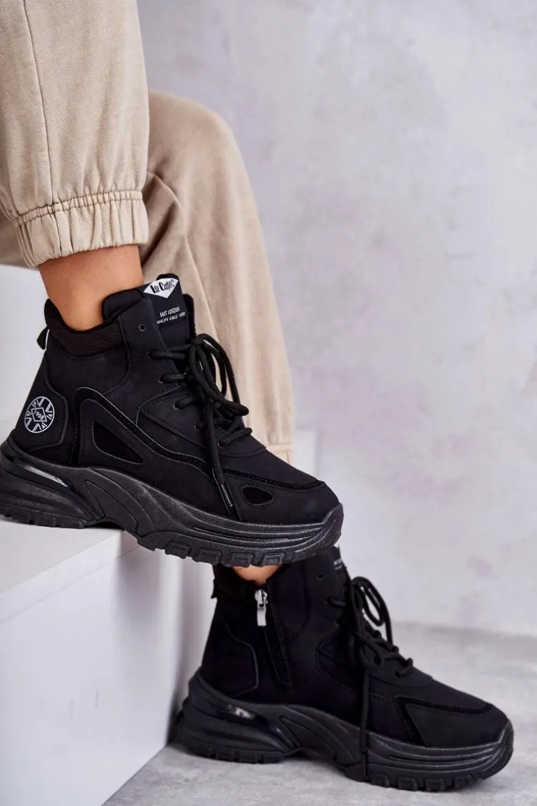 Trapery na platformie Lee Cooper LCJ-22-44-1353L Czarne