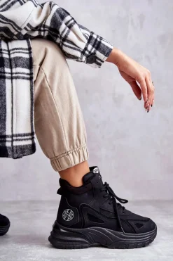 Trapery na platformie Lee Cooper LCJ-22-44-1353L Czarne