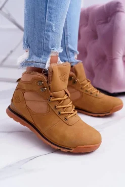 Trekkingowe Damskie Ocieplane Buty z Kożuszkiem Sheep