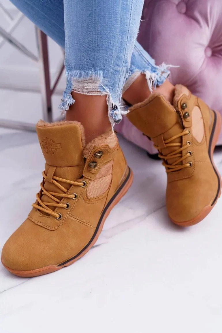 Trekkingowe Damskie Ocieplane Buty z Kożuszkiem Sheep