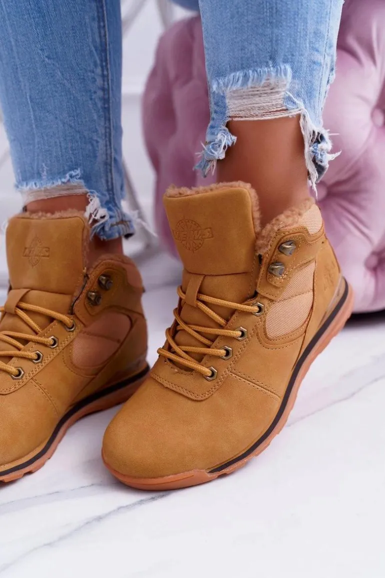 Trekkingowe Damskie Ocieplane Buty z Kożuszkiem Sheep