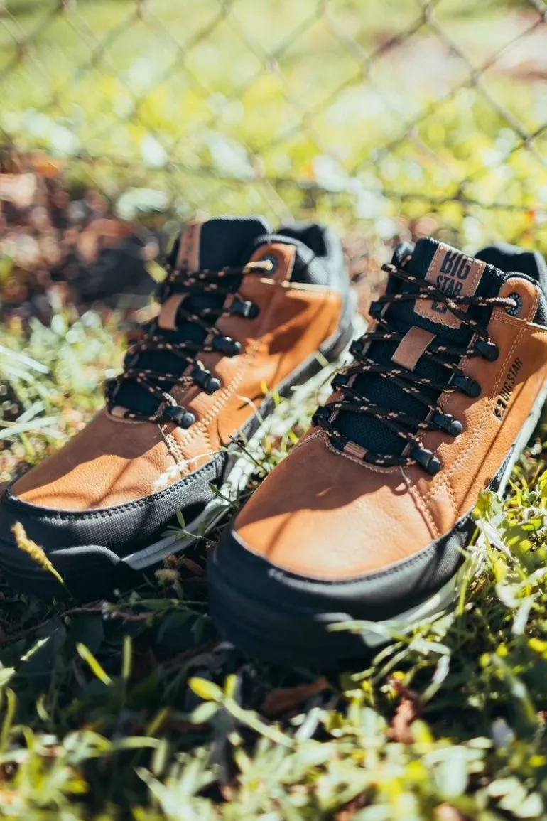 Trekkingowe Młodzieżowe Buty Big Star Wysokie Outdoor Camel EE274815